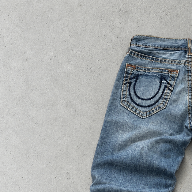 Y2K True Religion Straight Fit Pants Blue Limited (M)