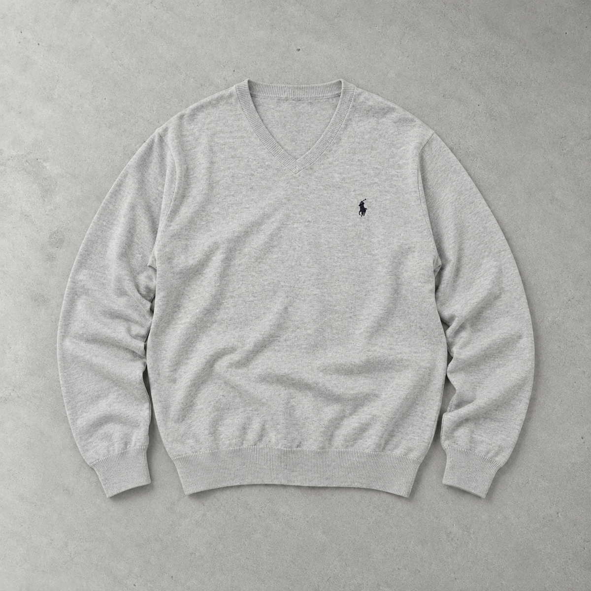 Ralph Lauren Sweater Grau Rare (L) Stitched Logo