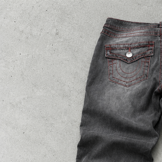 Y2K True Religion Skinny Pants Black Limited (W32 | DE 48)
