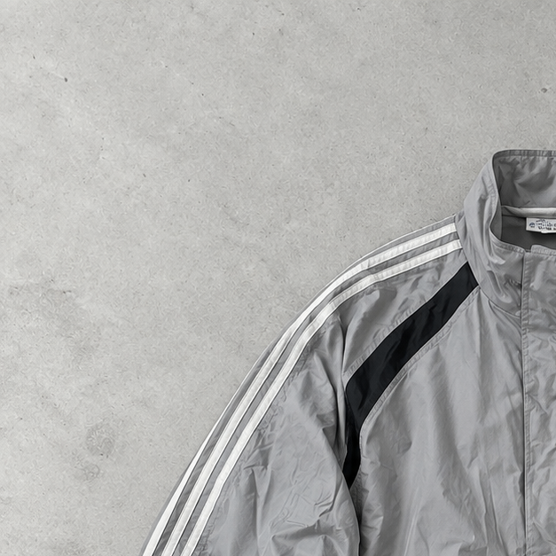 2004 Adidas Windbreaker Grau / Schwarz limitiert (L)