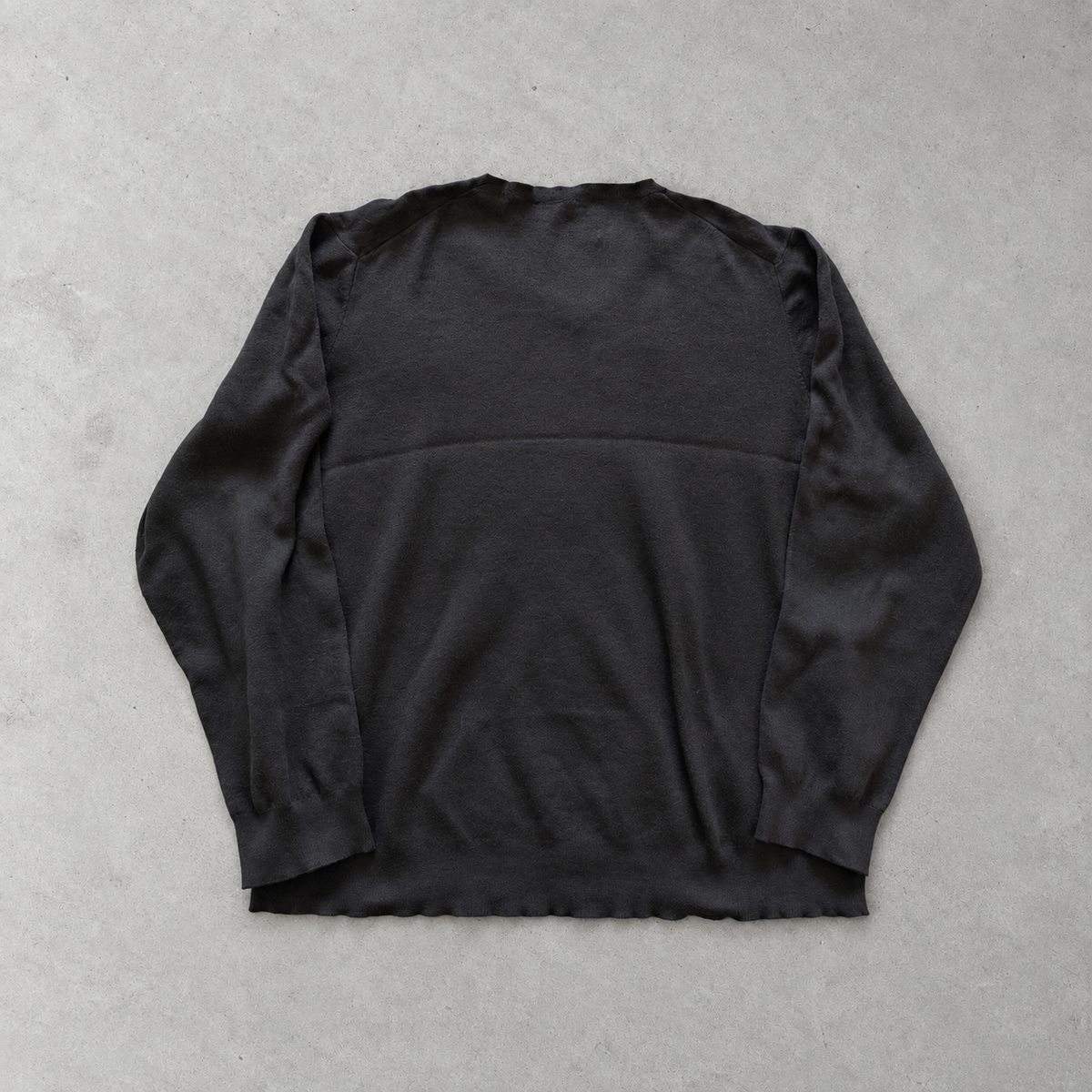 Y2K Ralph Lauren Sweater Schwarz Stitched Logo Rare (XL)