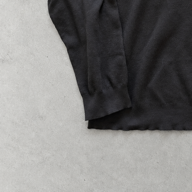 Y2K Ralph Lauren Sweater Schwarz Stitched Logo Rare (XL)