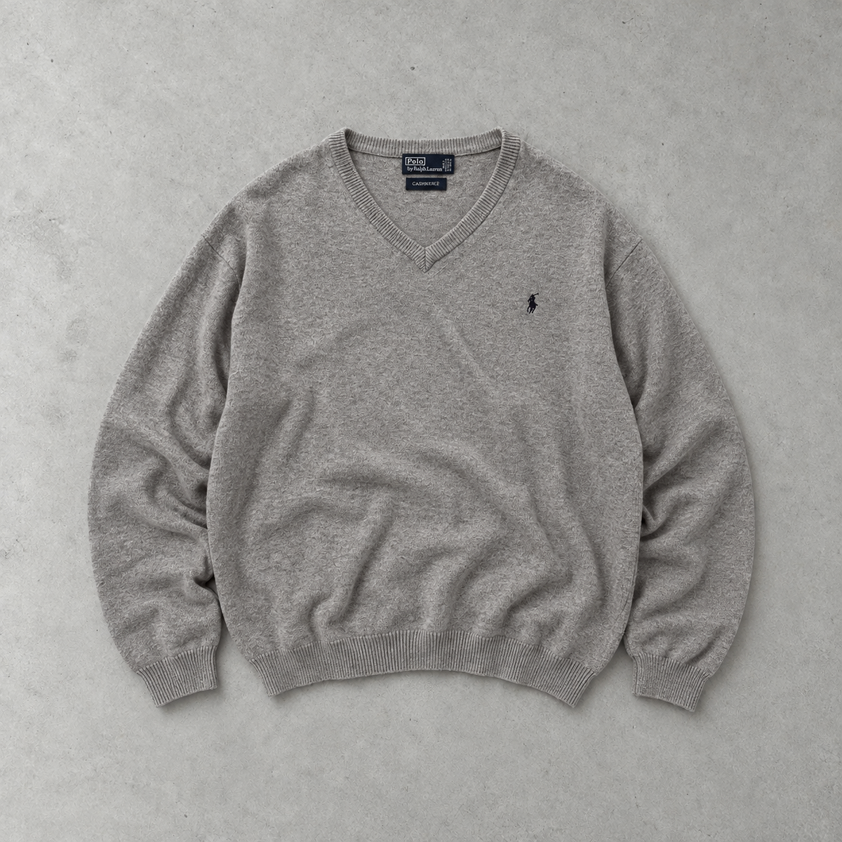 Polo Ralph Lauren Sweater Grau, Beige Rare (L)