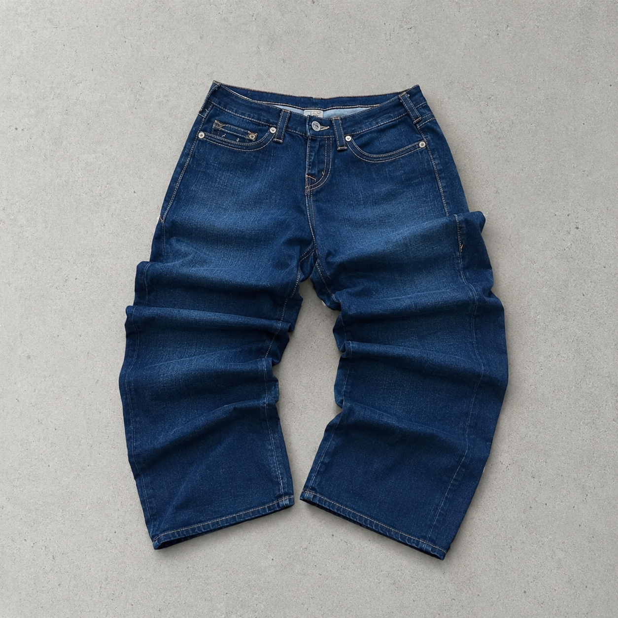Y2K True Religion Jeans Marineblau Limited (S)