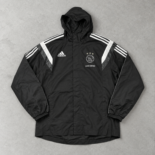 Ajax Adidas Rain Jacket Black Rare (L) Stitched Logo