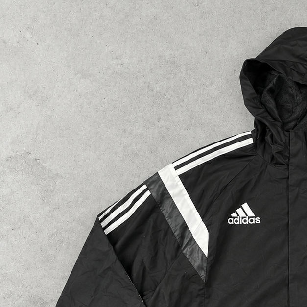 Ajax Adidas Rain Jacket Black Rare (L) Stitched Logo
