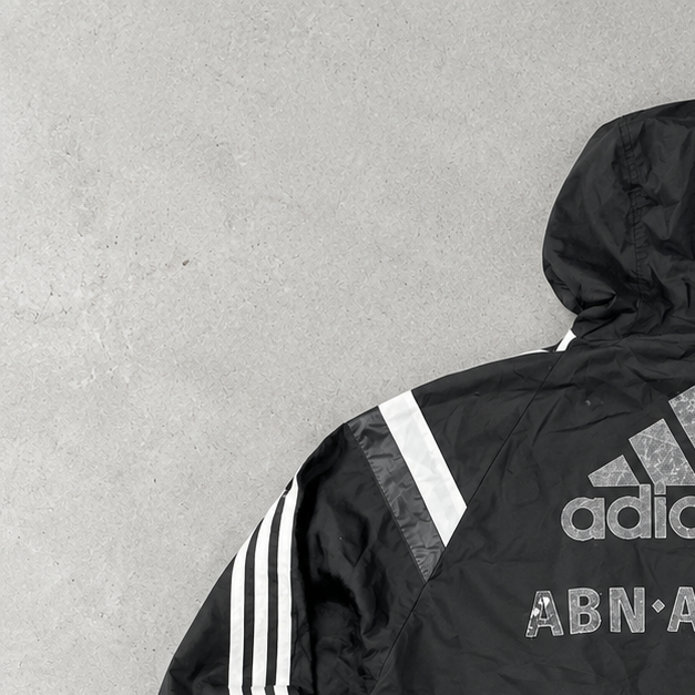 Ajax Adidas Rain Jacket Black Rare (L) Stitched Logo