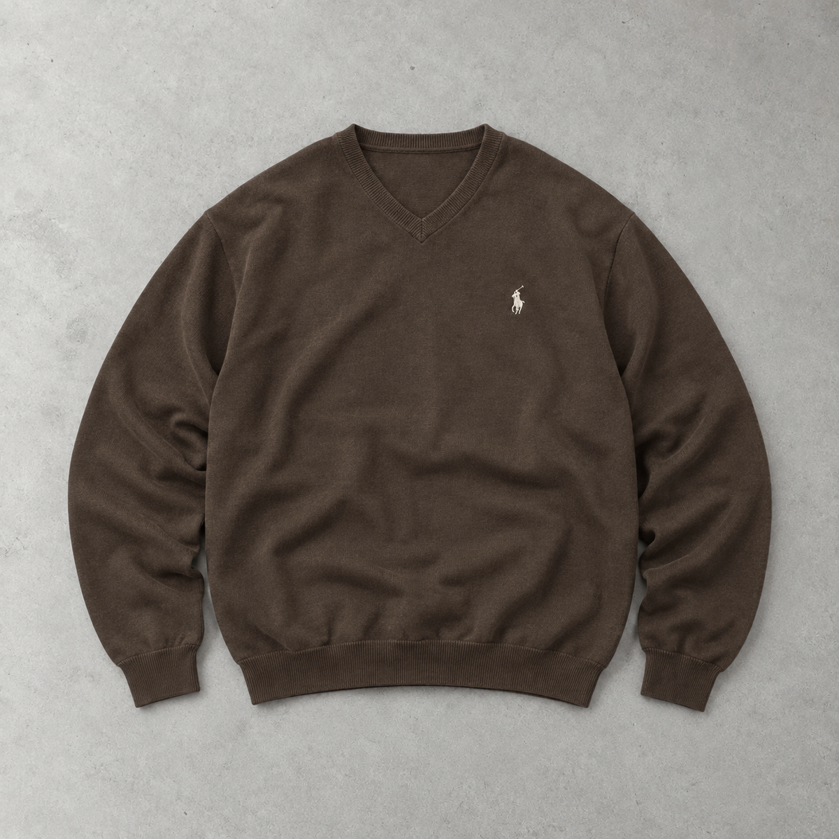 Ralph Lauren Sweater Braun Rare (L) Stitched Logo