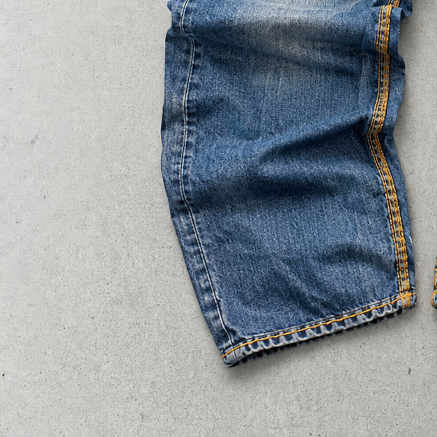 Y2K True Religion Jeans Blau, Gold Limited (XS)