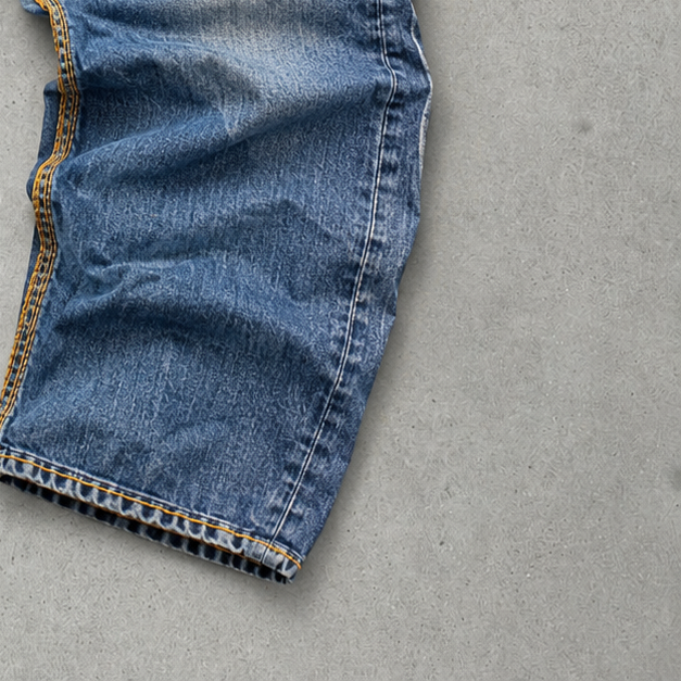 Y2K True Religion Jeans Blau, Gold Limited (XS)