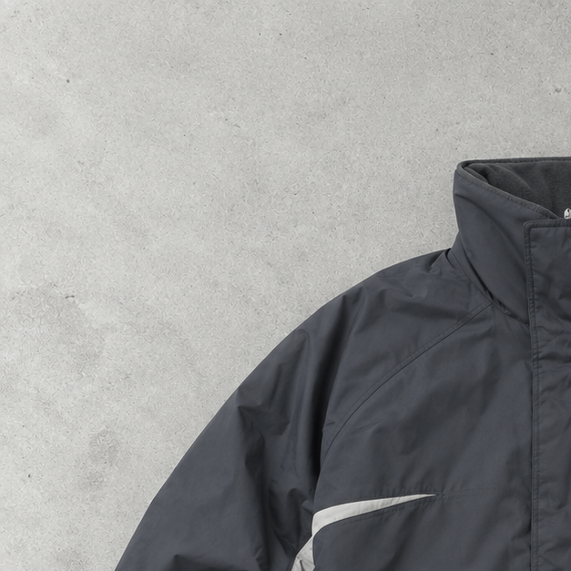 Nike Windbreaker Schwarz, Grau Rare Stitched Logo (XL)