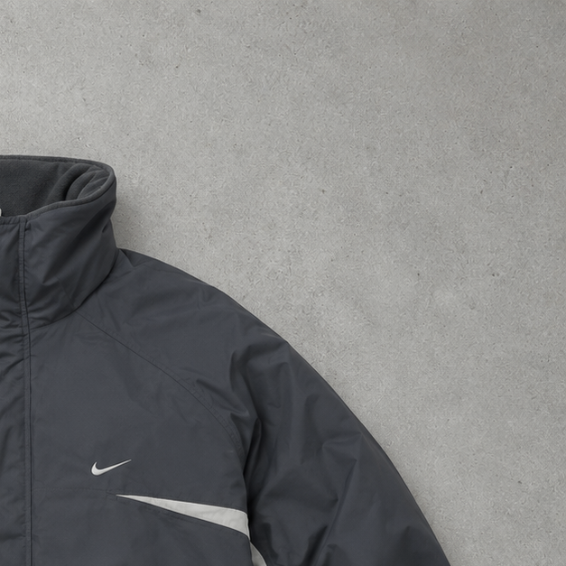 Nike Windbreaker Schwarz, Grau Rare Stitched Logo (XL)