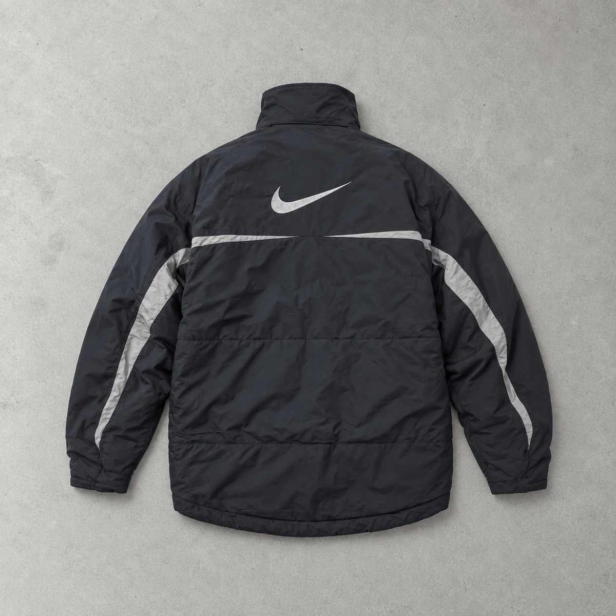 Nike Windbreaker Schwarz, Grau Rare Stitched Logo (XL)