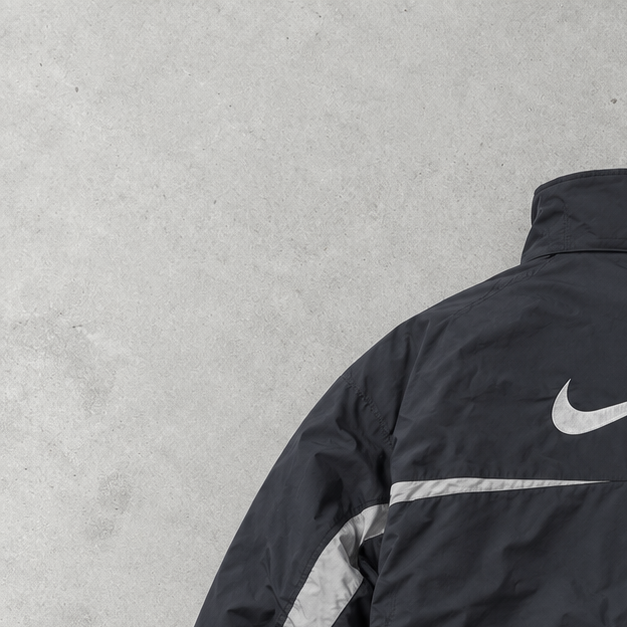 Nike Windbreaker Schwarz, Grau Rare Stitched Logo (XL)