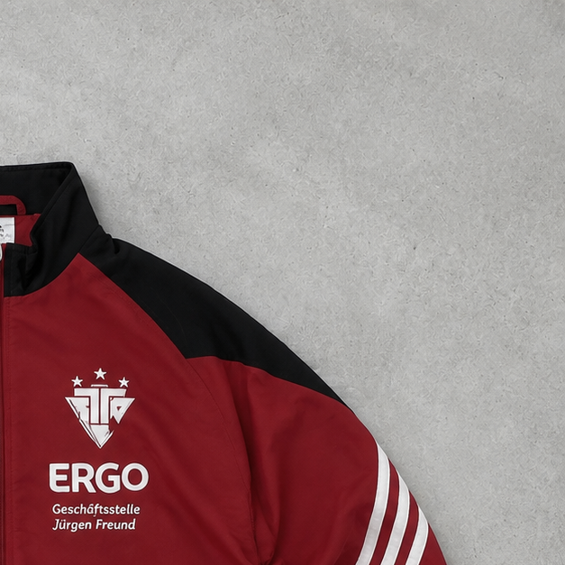Y2K Adidas Windbreaker Schwarz / Rot Selten (L) Gesticktes Logo