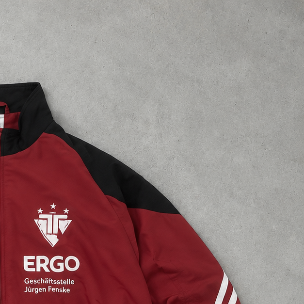 Y2K Adidas Windbreaker Schwarz / Rot Selten (L) Gesticktes Logo