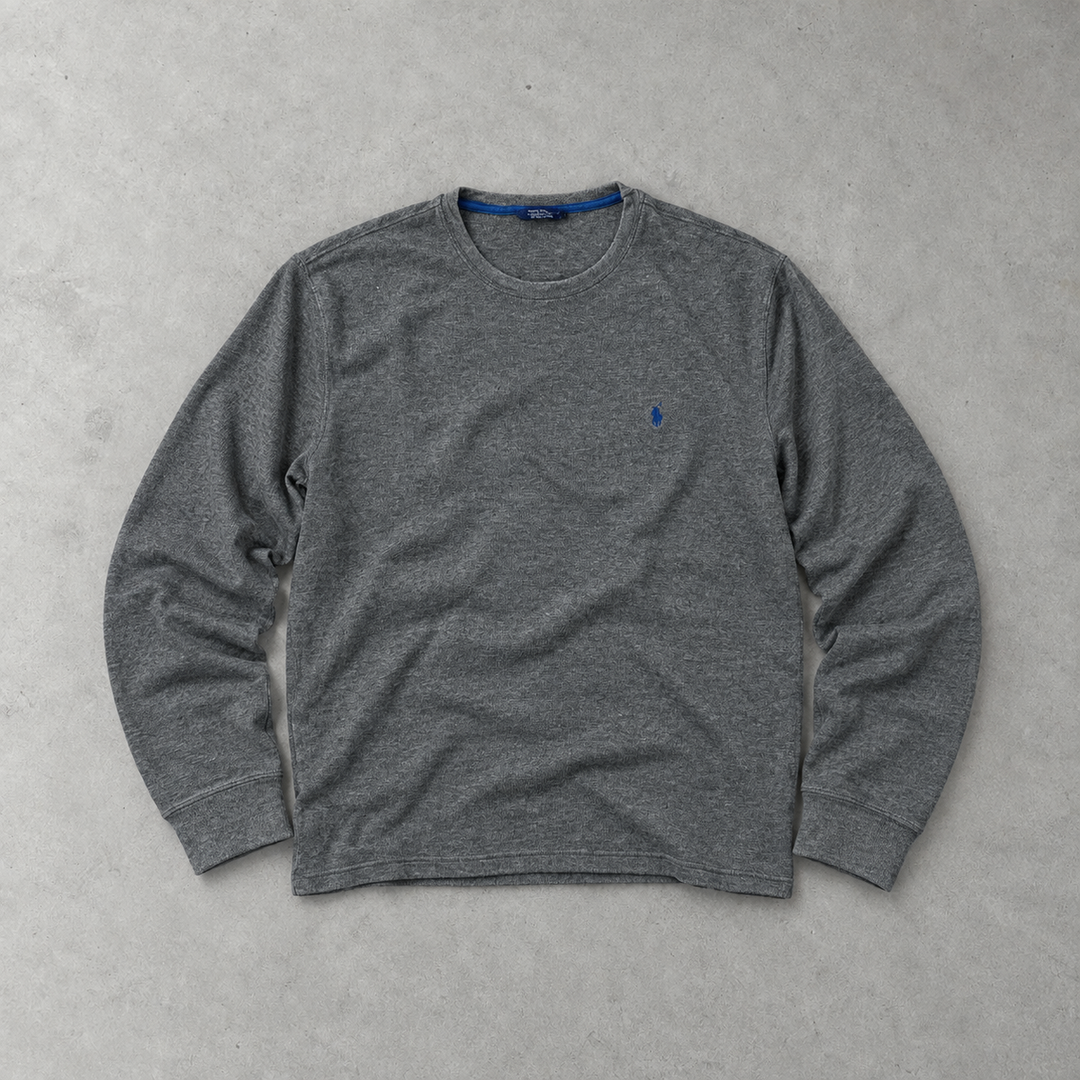 Ralph Lauren Sweater Grau Rare (XL) Stitched Logo