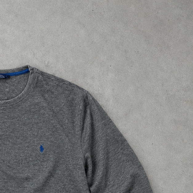 Ralph Lauren Sweater Grau Rare (XL) Stitched Logo