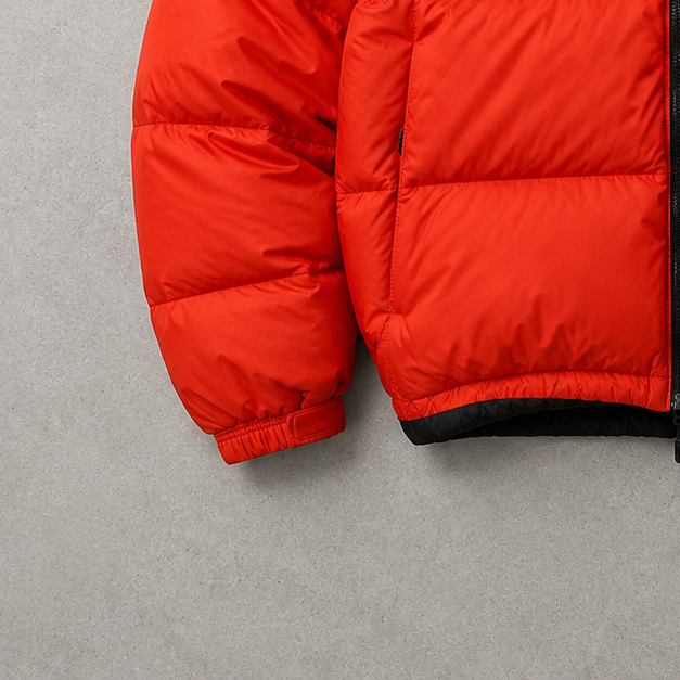 The North Face Jacket Orange, Schwarz Rare (L)