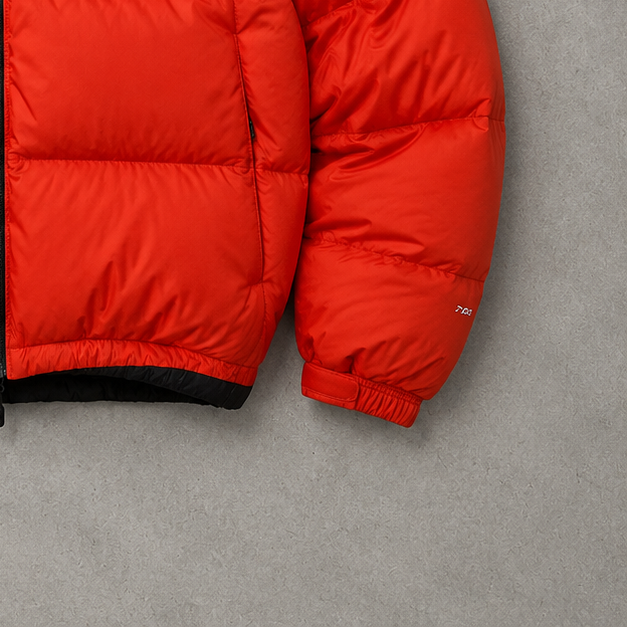 The North Face Jacket Orange, Schwarz Rare (L)