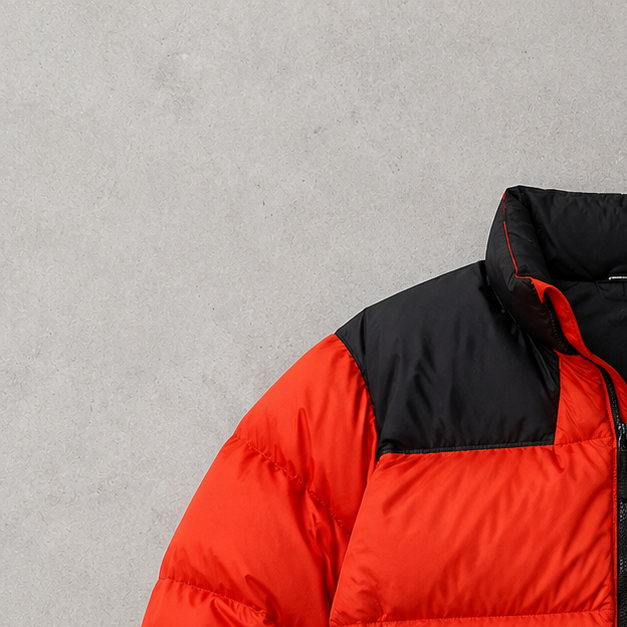 The North Face Jacket Orange, Schwarz Rare (L)