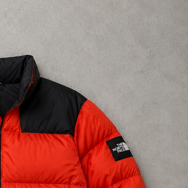 The North Face Jacket Orange, Schwarz Rare (L)