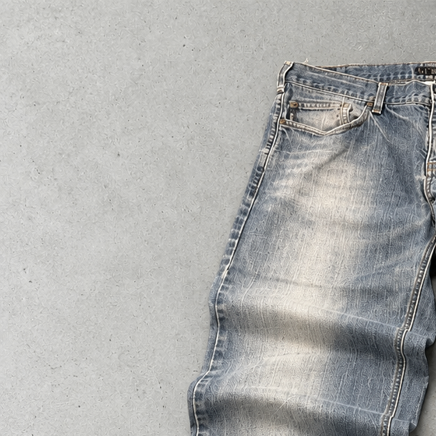 Y2K Armani Jeans Straight Fit Jeans Light Blue Rare (L)