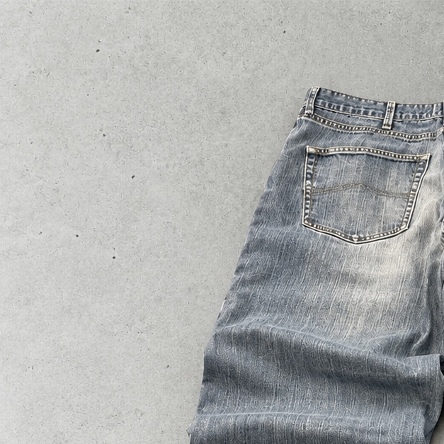 Y2K Armani Jeans Straight Fit Jeans Light Blue Rare (L)