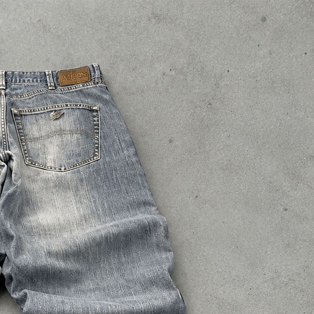 Y2K Armani Jeans Straight Fit Jeans Light Blue Rare (L)