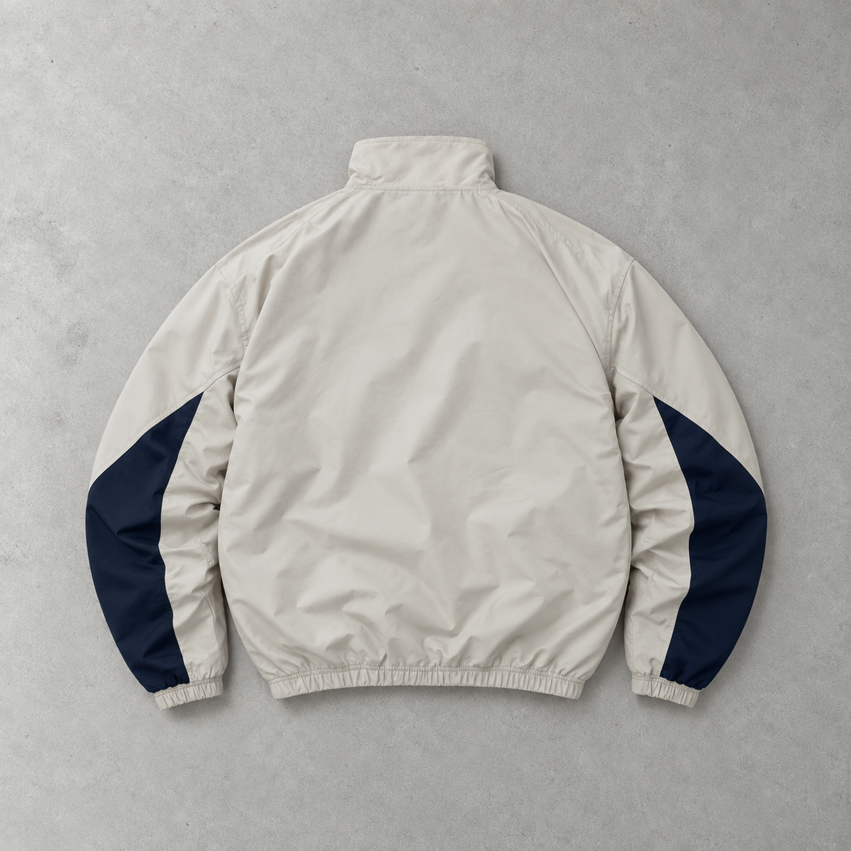 FC Barcelona Y2K Nike Track Jacket Beige, Marineblau Limited Stitched Logo (M)