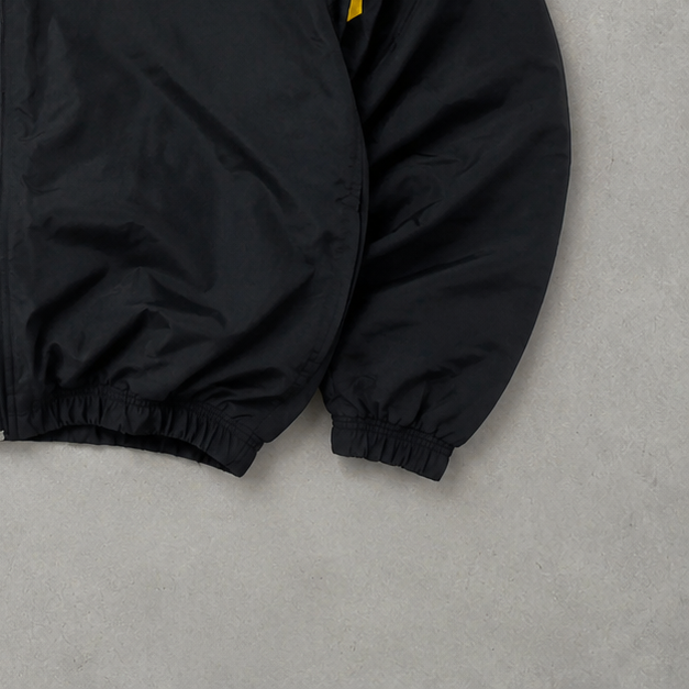 Y2K Ralph Lauren Fleece Jacket Schwarz, Gelb Rare Stitched Logo (XL)