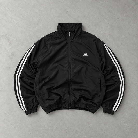 Veste de survêtement Adidas vintage noir/blanc rare (S)