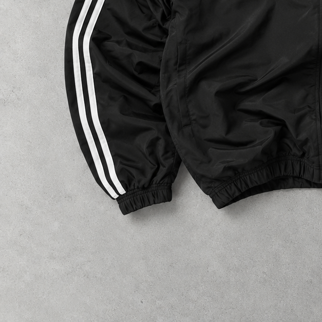 Vintage Adidas Trainingsjacke Schwarz/Weiß Selten (S)