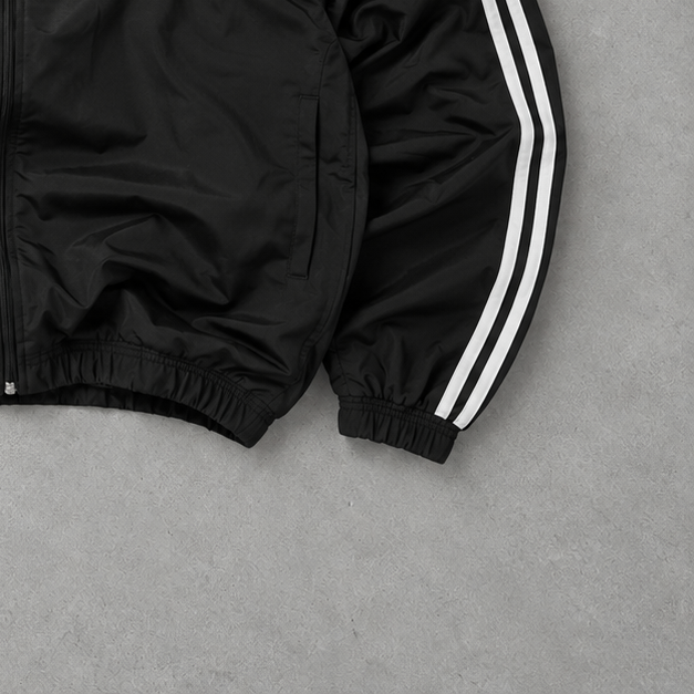 Vintage Adidas Trainingsjacke Schwarz/Weiß Selten (S)