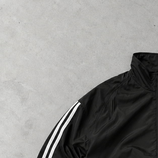 Vintage Adidas Trainingsjacke Schwarz/Weiß Selten (S)