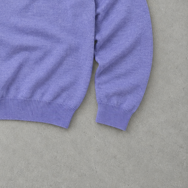 Ralph Lauren V-Neck Sweater Flieder, Lila Rare (XL) Stitched Logo