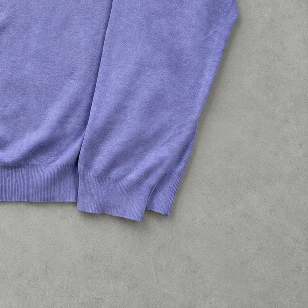 Ralph Lauren V-Neck Sweater Flieder, Lila Rare (XL) Stitched Logo