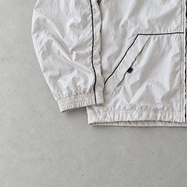 90s Champion Windbreaker Weiß, Grau Limited (XL)
