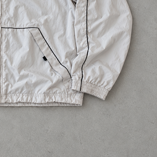 90s Champion Windbreaker Weiß, Grau Limited (XL)
