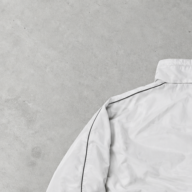 90s Champion Windbreaker Weiß, Grau Limited (XL)