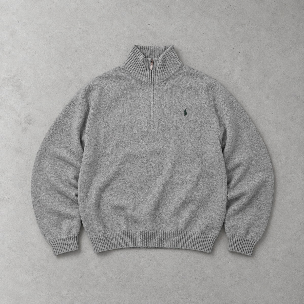 Ralph Lauren Sweater Grau Rare (XXL) Stitched Logo