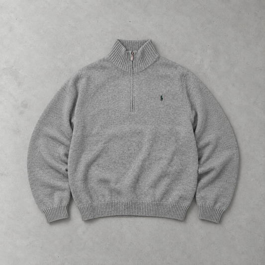 Ralph Lauren Sweater Grau Rare (XXL) Stitched Logo