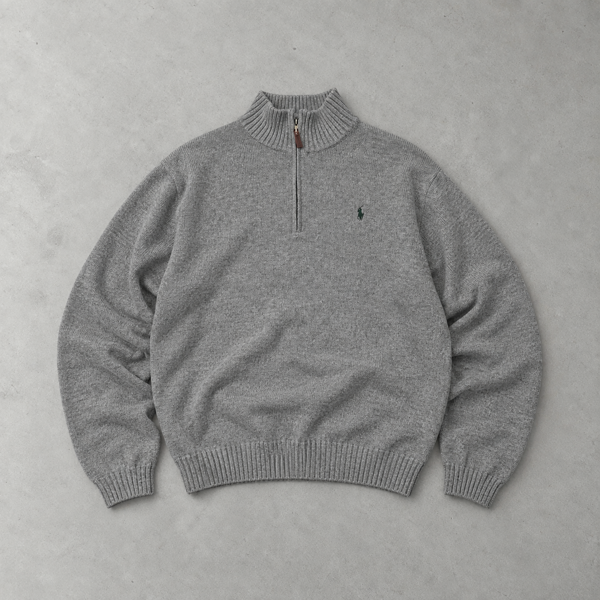 Ralph Lauren Sweater Grau Rare (XXL) Stitched Logo