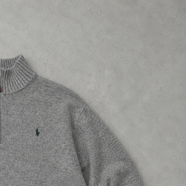 Ralph Lauren Sweater Grau Rare (XXL) Stitched Logo