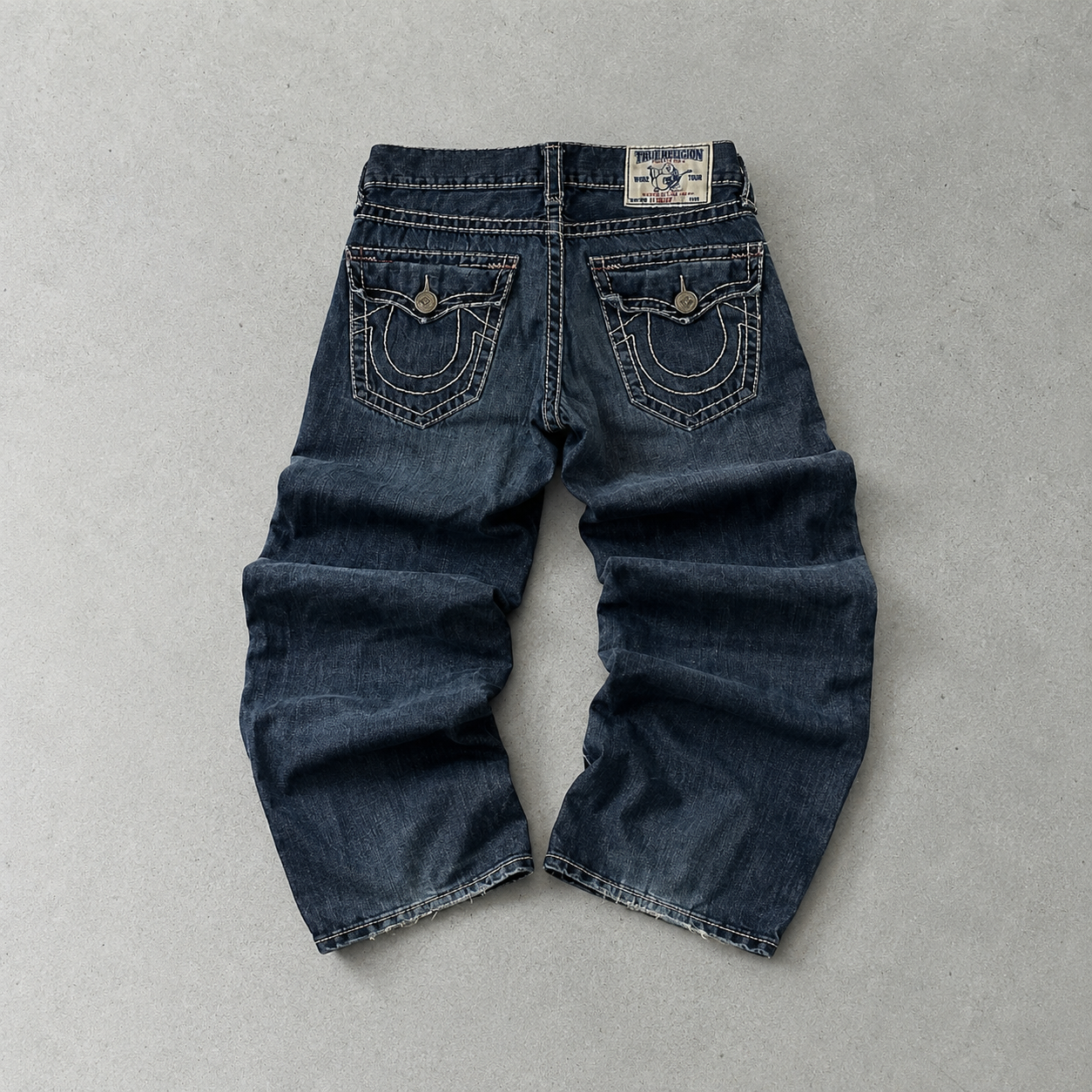 Y2K True Religion Jeans Marineblau, Blau Rare (S)