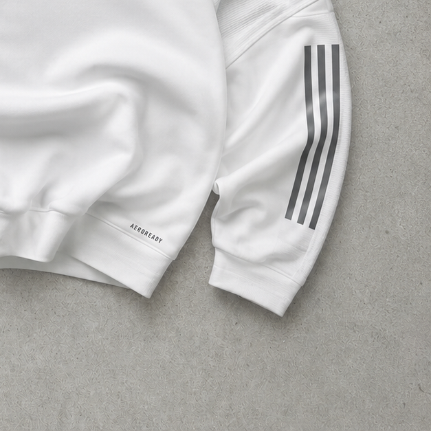 Real Madrid Adidas Sweater Weiß, Pink Limited (L) Stitched Logo