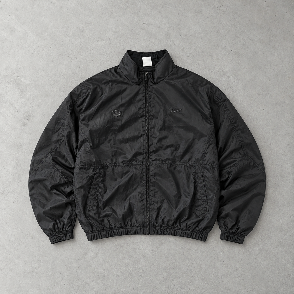 Y2K Nike Windbreaker Schwarz Rare (L)