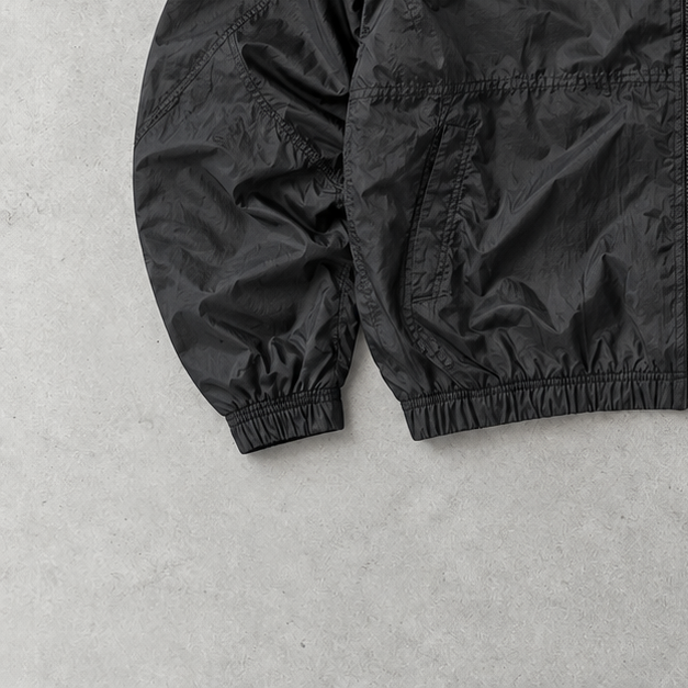 Y2K Nike Windbreaker Schwarz Rare (L)
