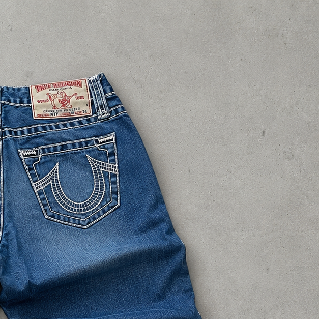 Y2K True Religion Pants Blau Rare (W28 | DE 44)
