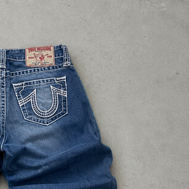 Y2K True Religion Pants Blau Rare (W28 | DE 44)